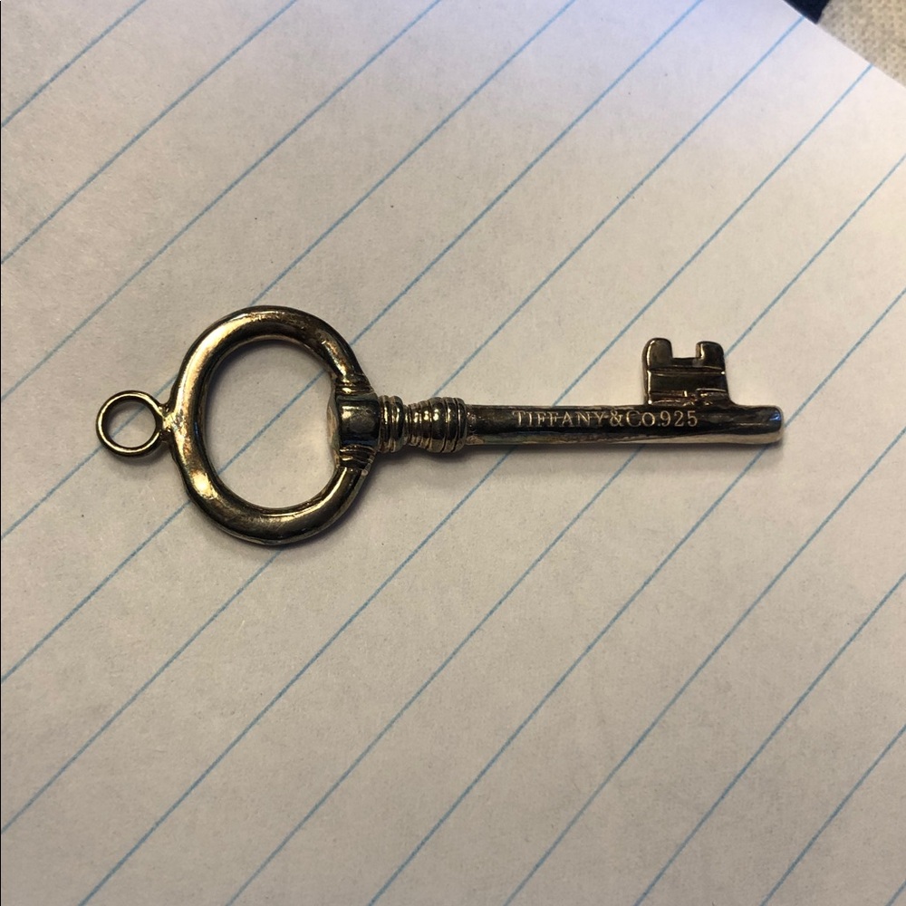 Tiffany & Co. sterling silver key pendant